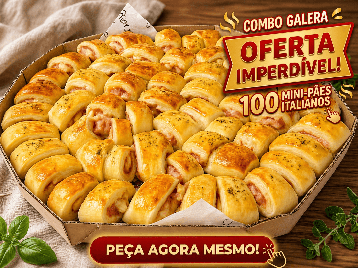 100 mini paes italianos