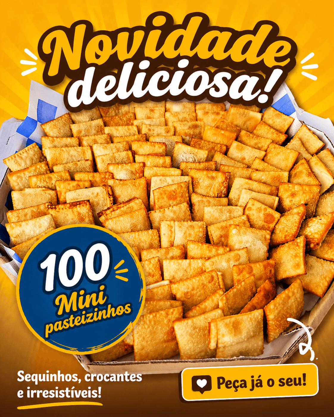 100 mini pastelzinhos