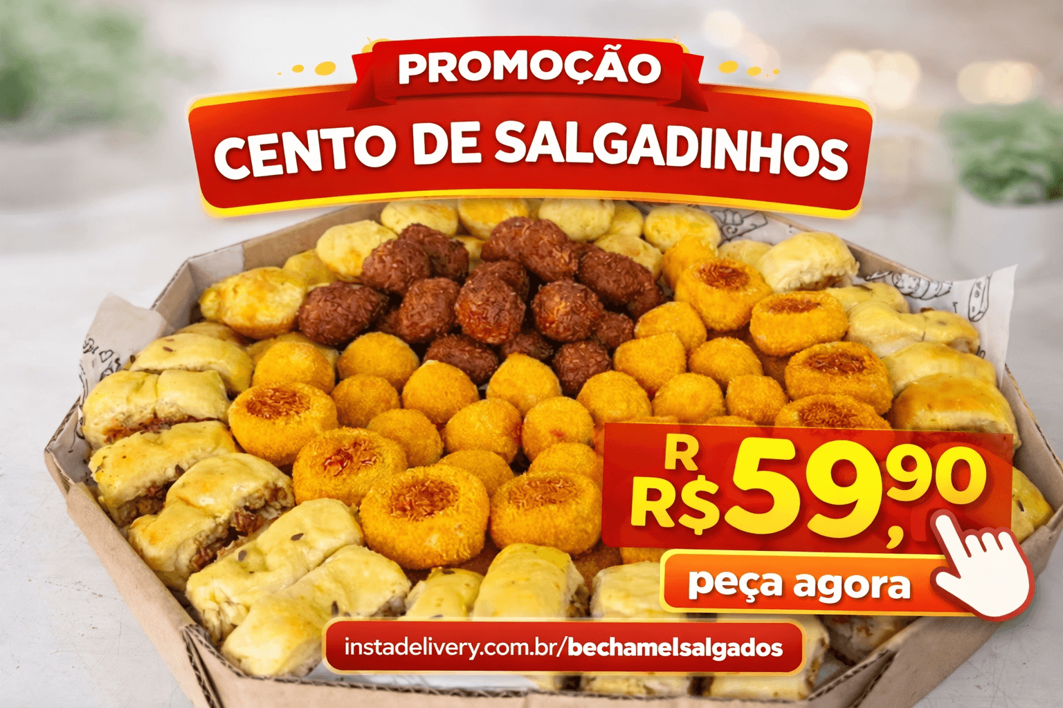 Cento de salgadinhos